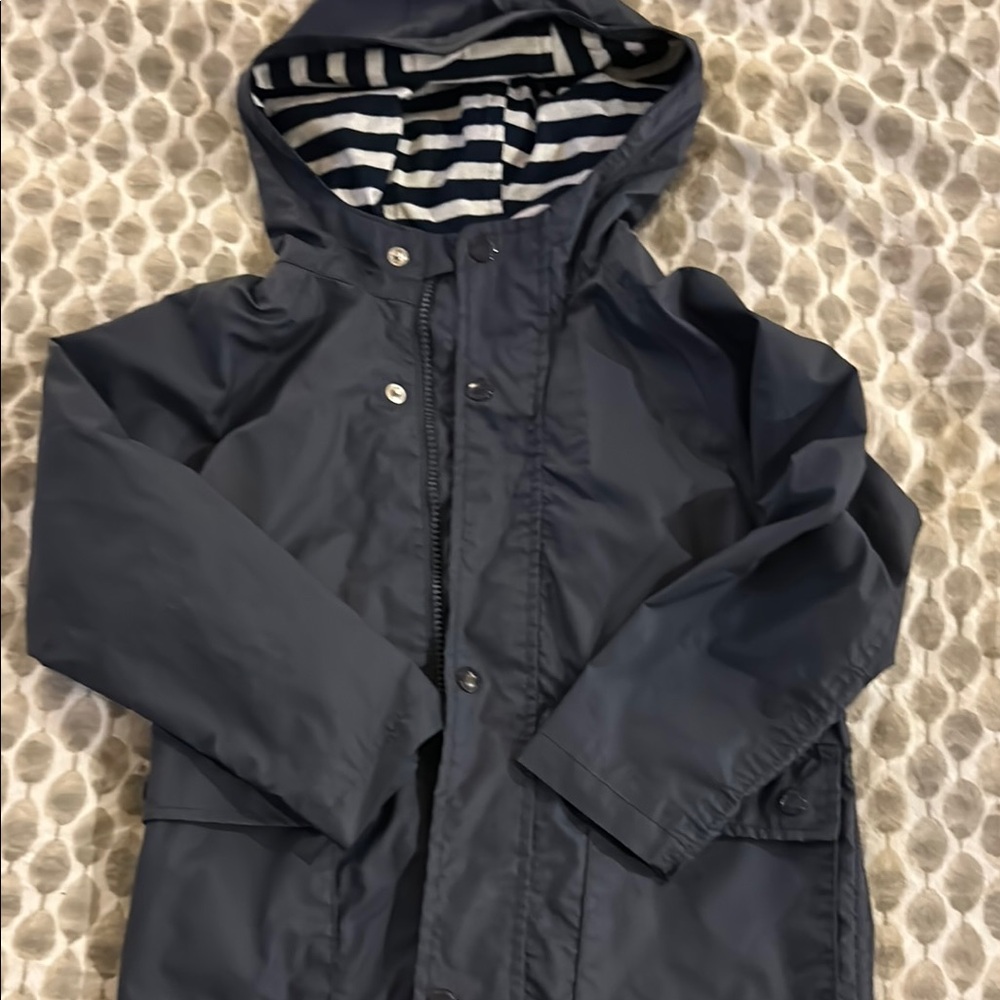 Navy Kids Hooded Jacket